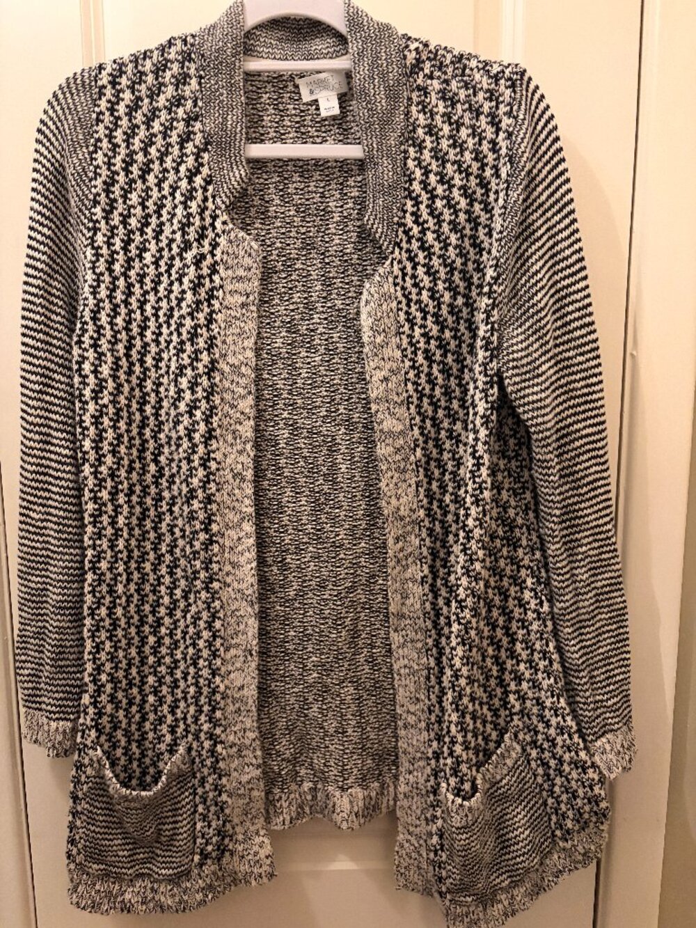 Long Herringbone Cardigan